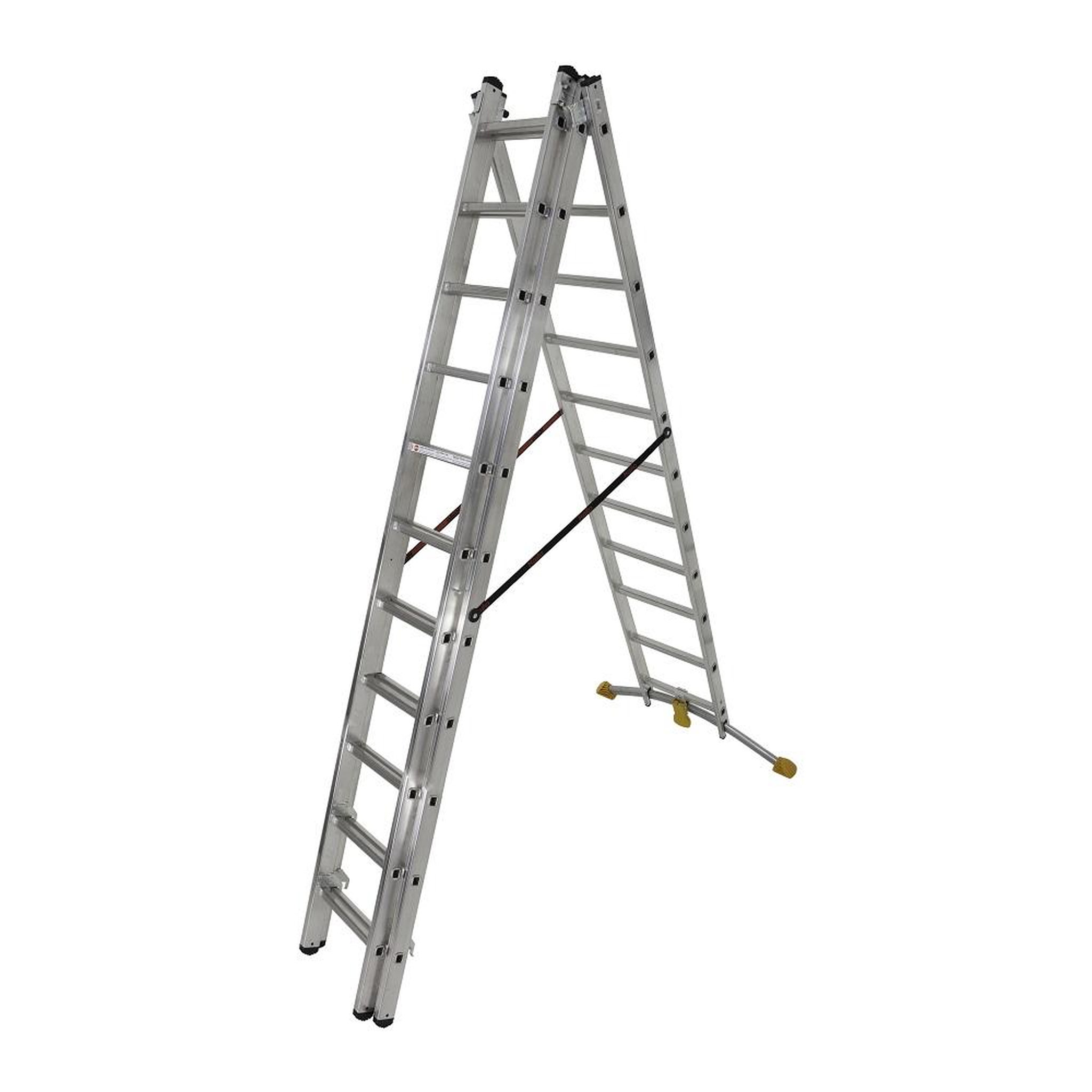 Voir la diapositive 2 : HAILO Echelle 3 plans 7m60 en aluminium - HOBBYLOT