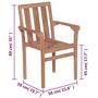 Voir la diapositive 5 : VIDAXL Chaises de jardin empilables lot de 8 Bois de teck solide