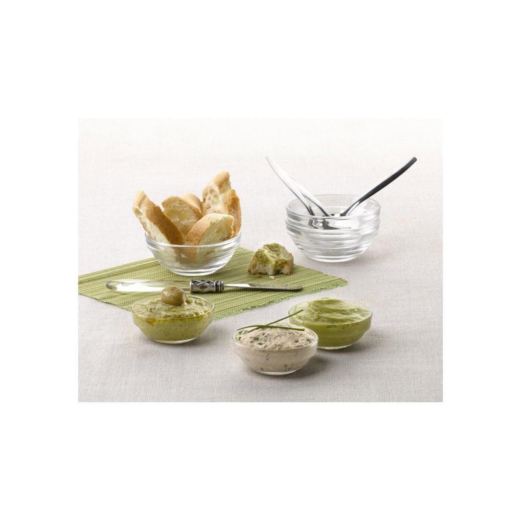 Voir la diapositive 3 : DURALEX Saladiers en verre trempé gigogne empilables 9 pièces, transparents, forme ronde