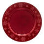 Voir la diapositive 1 : ATMOSPHERA Assiette de Présentation  Flocon  33cm Rouge