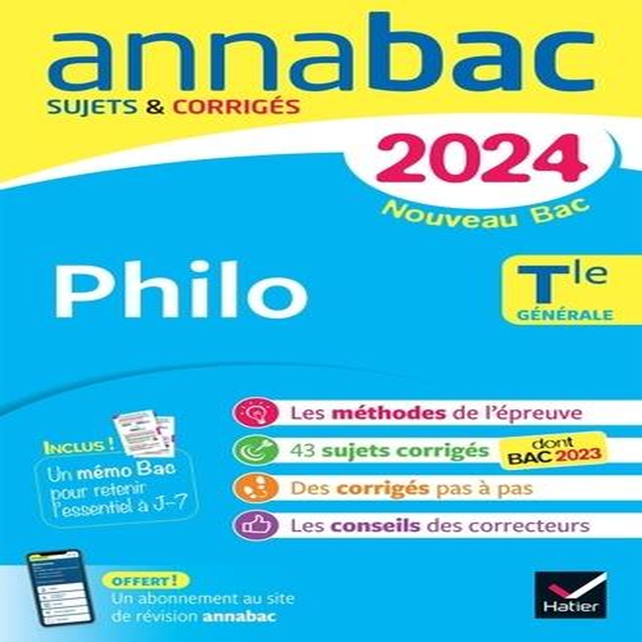 PHILO TLE GENERALE. SUJETS & CORRIGES, EDITION 2024, Cerqueira Sabrina