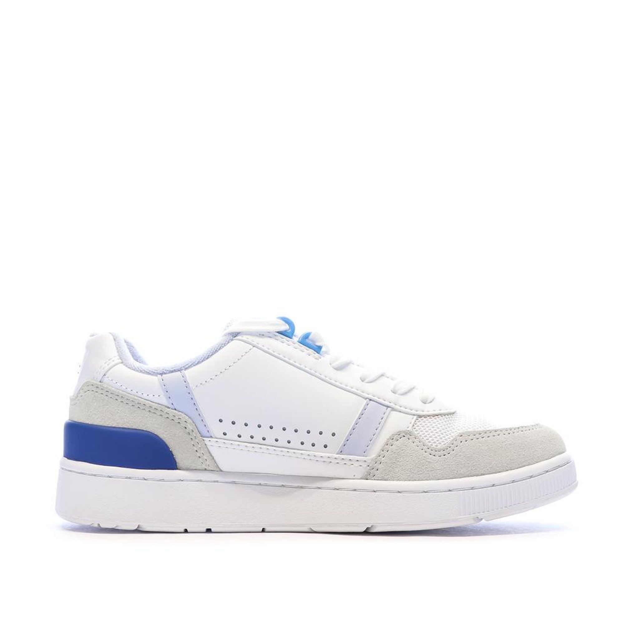 Voir la diapositive 2 : Lacoste Baskets Blanches/Bleu Femme Lacoste Clip 124