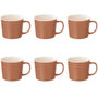 Voir la diapositive 1 : SECRET DE GOURMET Lot de 6 Mugs en Porcelaine  Nature  38cl Terracotta