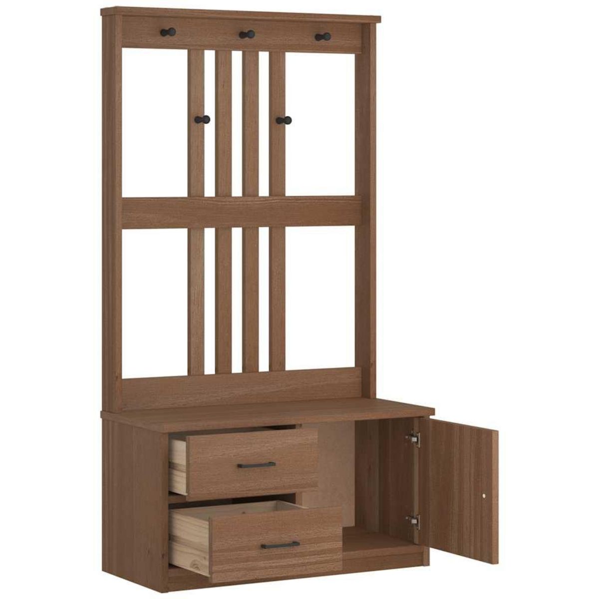 VIDAXL Portemanteau SANDENS 87x40x159,5 cm bois massif pin