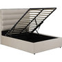 Voir la diapositive 3 : Habitat et Jardin Lit double en velours design  Livigno  - 140 x 190 cm - Beige