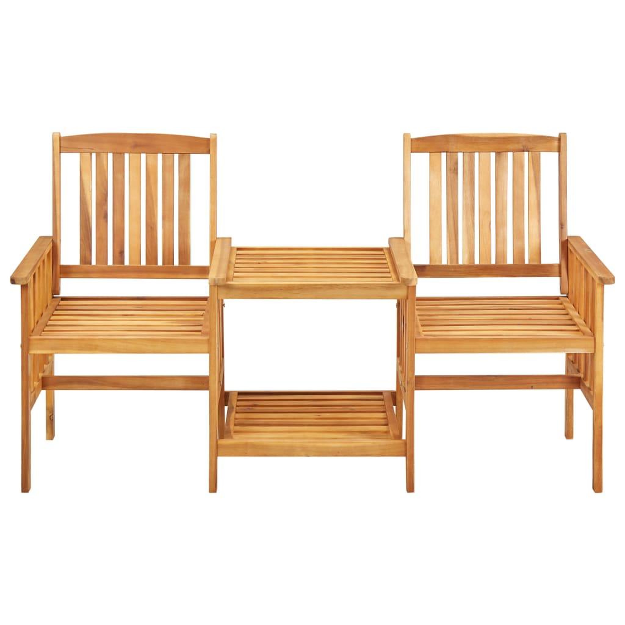 Voir la diapositive 2 : VIDAXL Chaises de jardin avec table a the 159x61x92 cm bois d'acacia