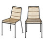 Voir la diapositive 1 : Rendez vous déco Lot de 2 chaises en rotin et structure en métal noir - Jouve