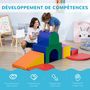 Voir la diapositive 5 : HOMCOM 7 blocs de construction en mousse XXL - modules de motricité - jouets éducatifs - certifiés normes EN71-1-2-3 - mousse EPE revêtement PU multicolore