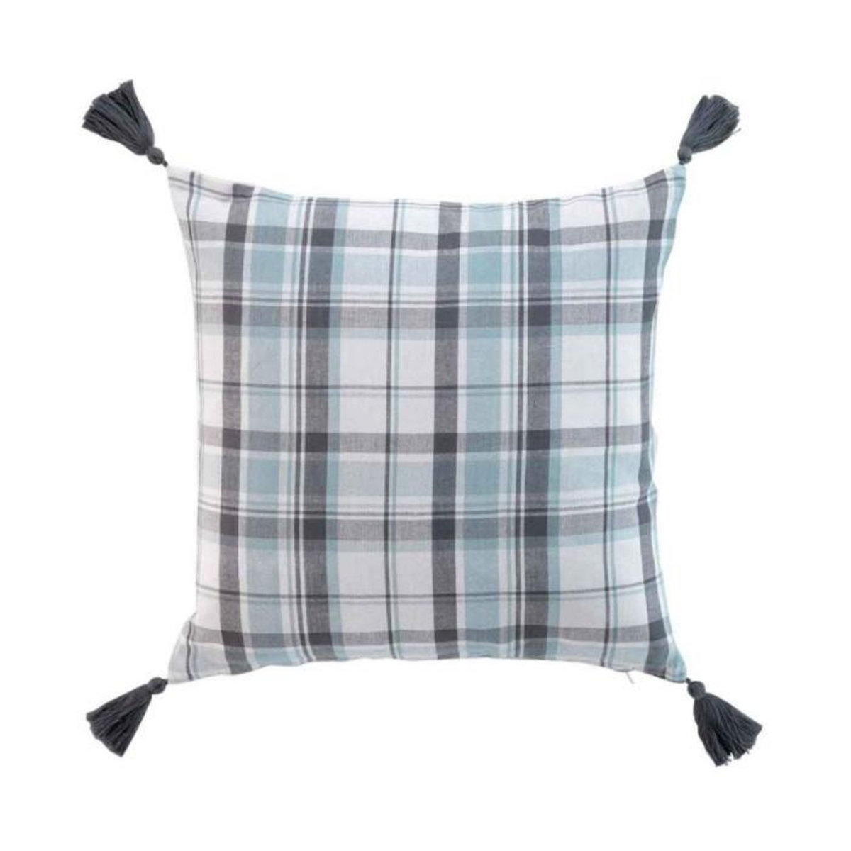 Paris Prix Coussin Déco Tissé  Megève  40x40cm Bleu