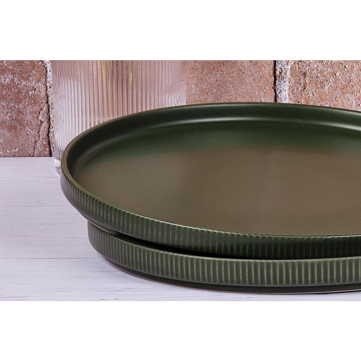 BJORN Assiette SCANDI Ø27,5cm - 4 pièces - Olive