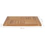 Voir la diapositive 6 : VIDAXL Dessus de table Bois de teck solide 60x60x2,5 cm