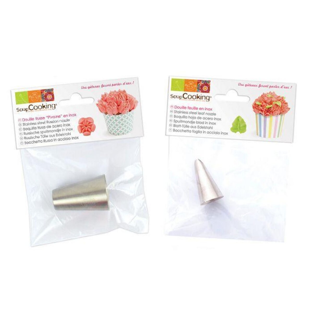 Douille russe - fleur pivoine - inox - Scrapcooking