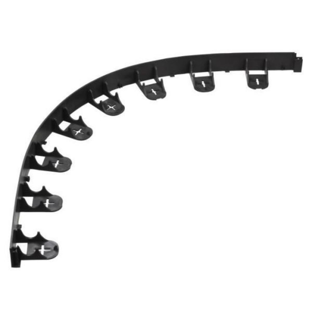 NATURE NATURE Bordure a gazon en polypropylene et polyéthylene - 16 ancres - H 4,5 x (4 x L100) cm - Noir