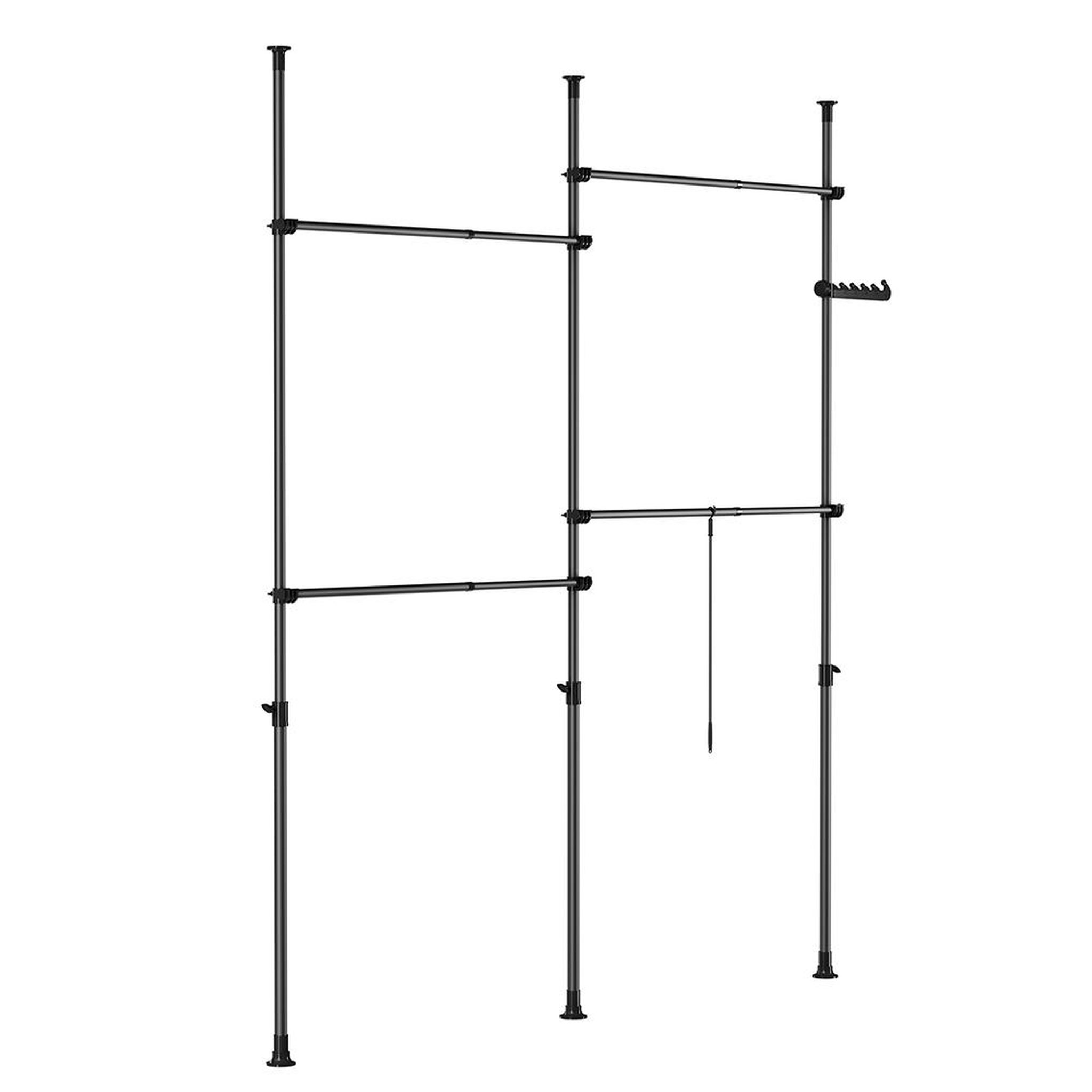 SOBUY SoBuy - Portemanteau Télescopique sur Pied - Industriel - KLS03-II. Coloris disponibles : Noir, Blanc
