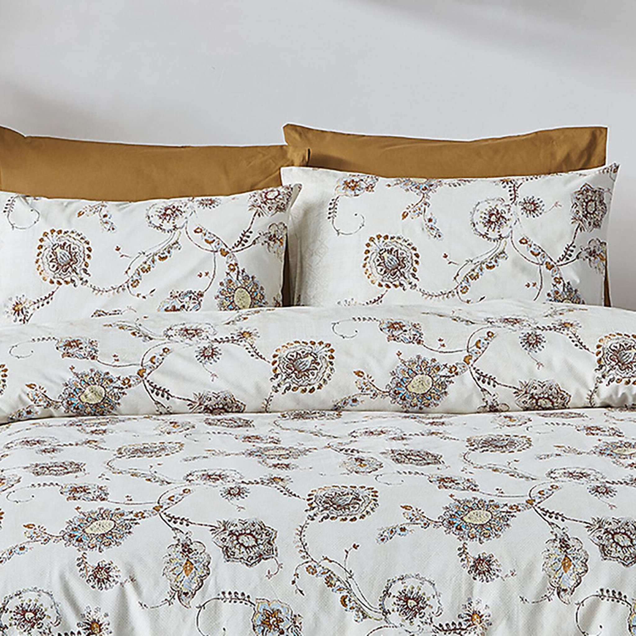Voir la diapositive 3 : Home collection Parure housse de couette 100% coton 57 fils imprimé - alesta