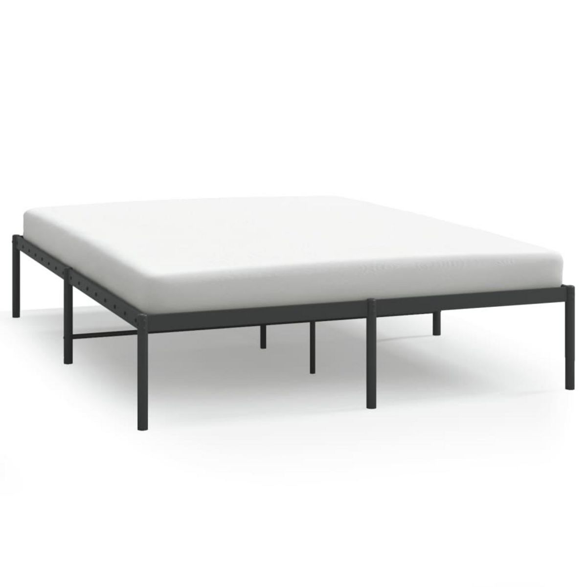 VIDAXL Cadre de lit metal sans matelas noir 160x200 cm