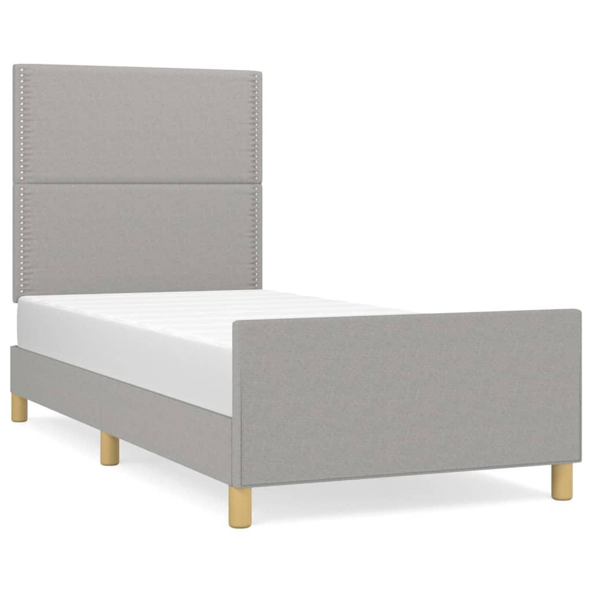 Voir la diapositive 2 : VIDAXL Cadre de lit sans matelas gris clair 80x200 cm tissu