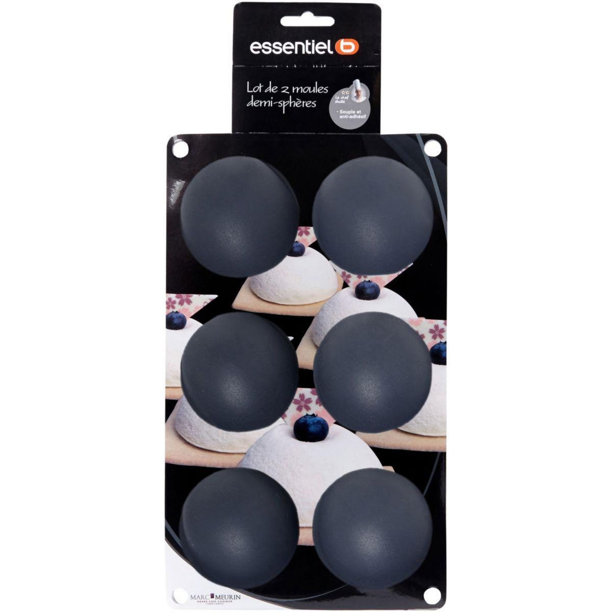 ESSENTIEL B Moule à gâteau MARC MEURIN 2 moules demi sphères