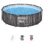 Voir la diapositive 7 : BESTWAY Piscine tubulaire ronde - Décor bois - 366x100cm - STEEL PRO MAX™
