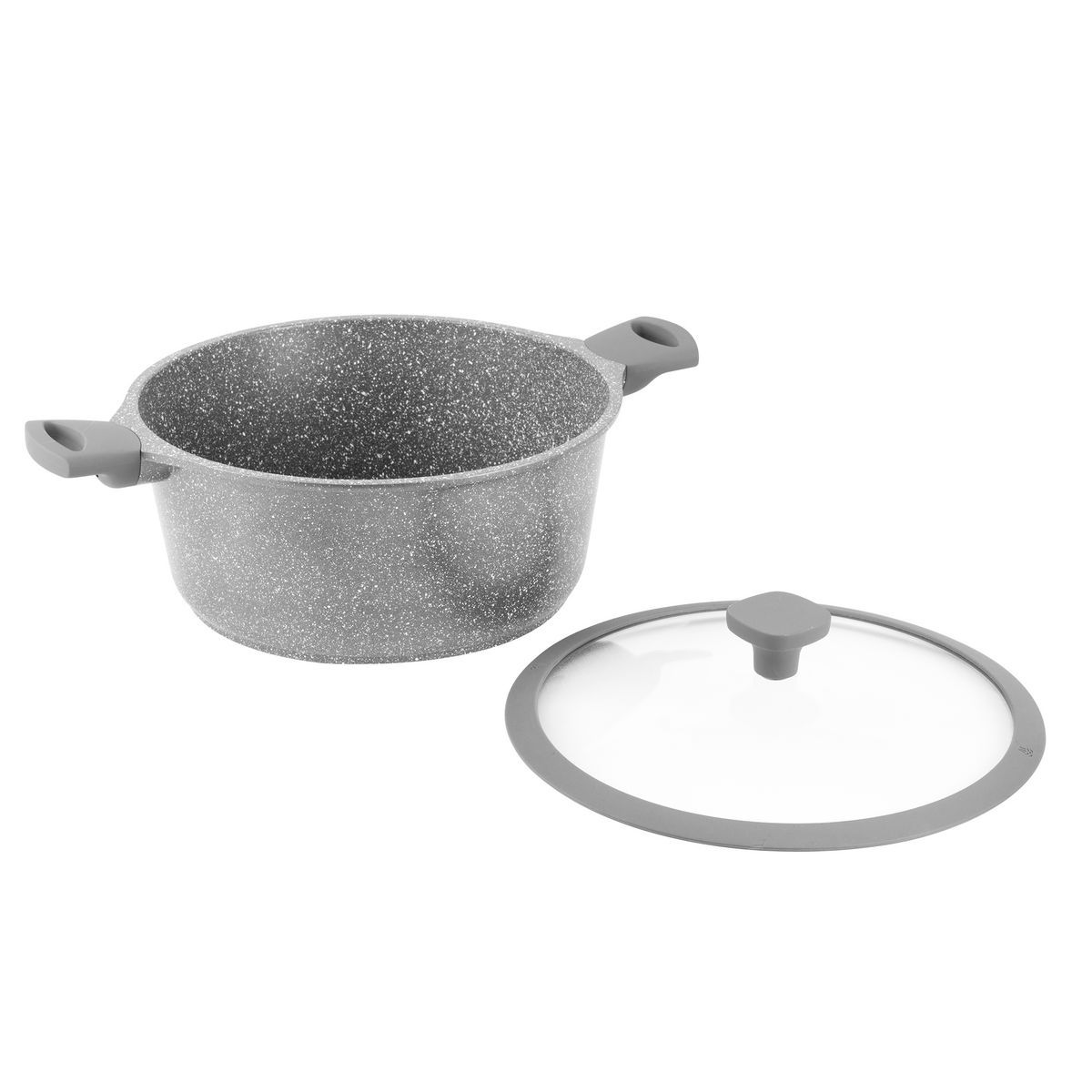 Fortus Faitout fonte aluminium EFFET PIERRE 24 cm