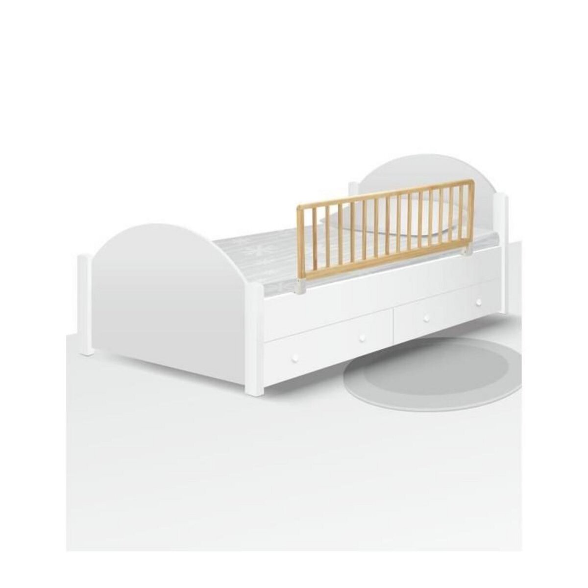 SAFETY 1ST SAFETY 1ST, Barriere de lit bois naturel, 110 cm compatible lits supérieur a 160 cm, éco responsable, bois FSC 100%