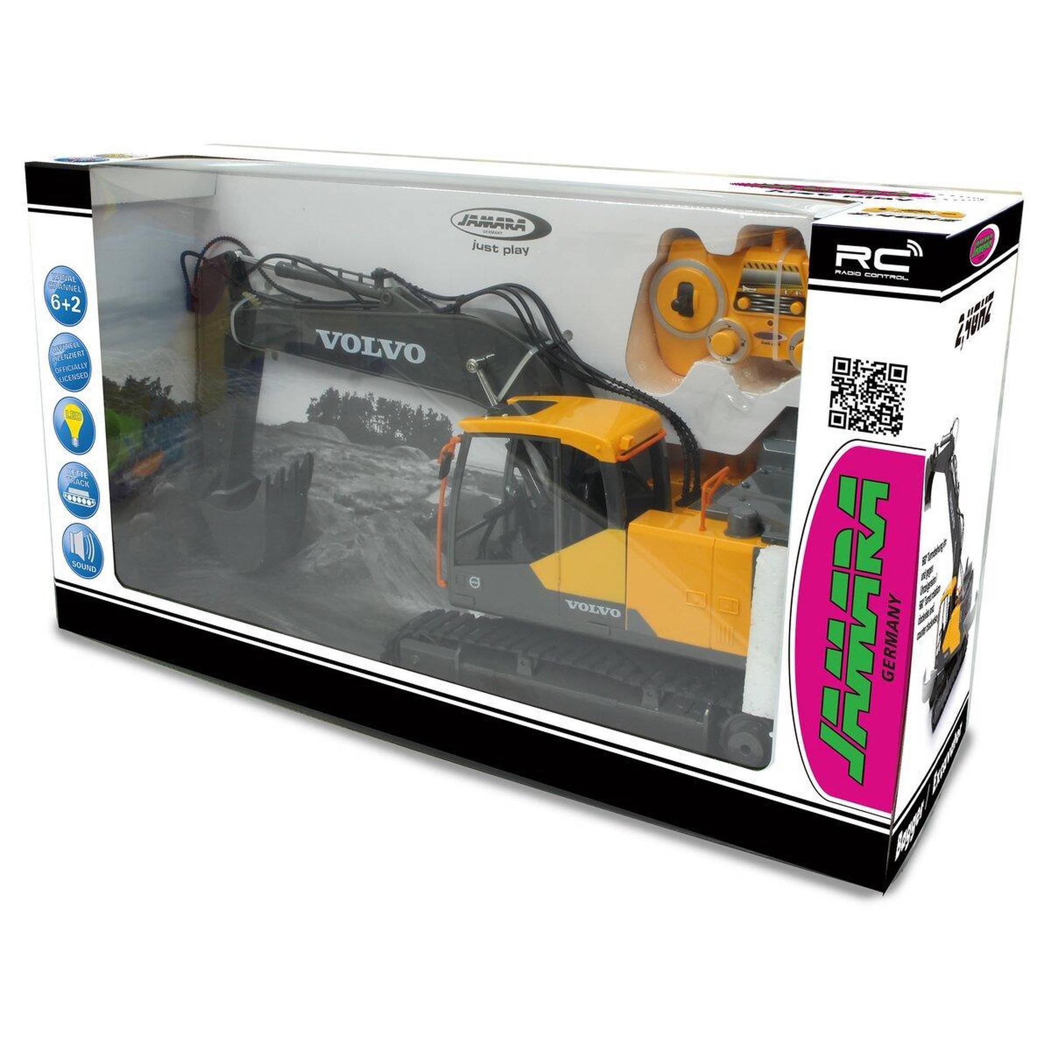 Voir la diapositive 2 : Jamara Pelleteuse Volvo EC160E 1:16 2,4GHz