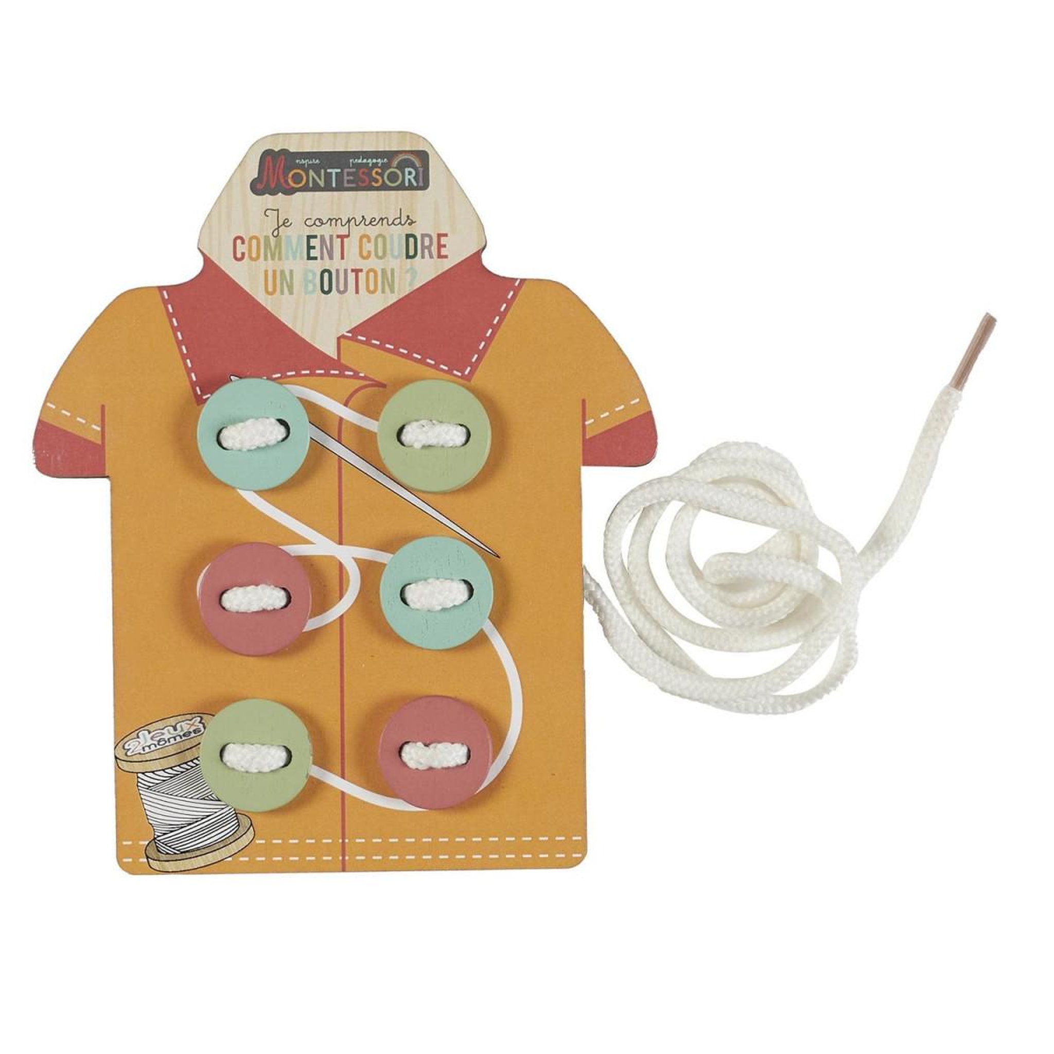 Voir la diapositive 3 : Jeux 2 momes Jeu d'Adresse Boutons  Montessori  14cm Multicolore
