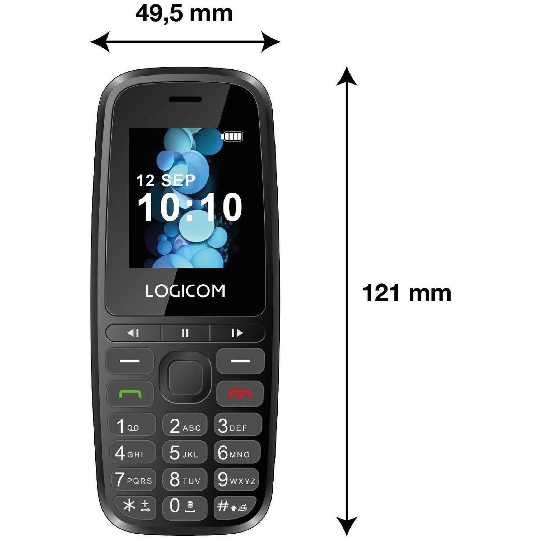 Voir la diapositive 3 : Logicom Téléphone portable Posh 402 Noir 4G