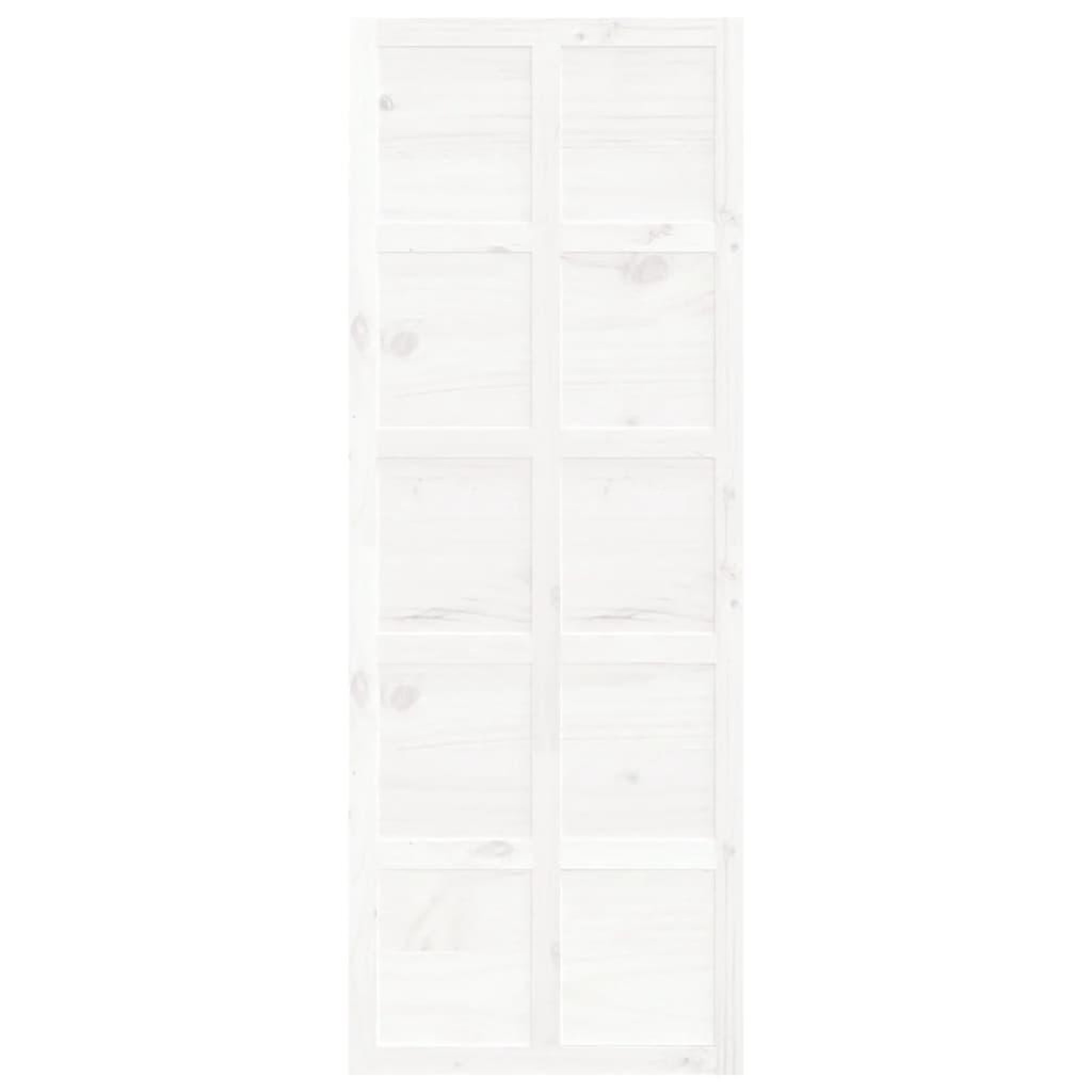 Voir la diapositive 4 : VIDAXL Porte de grange Blanc 80x1,8x214 cm Bois massif de pin
