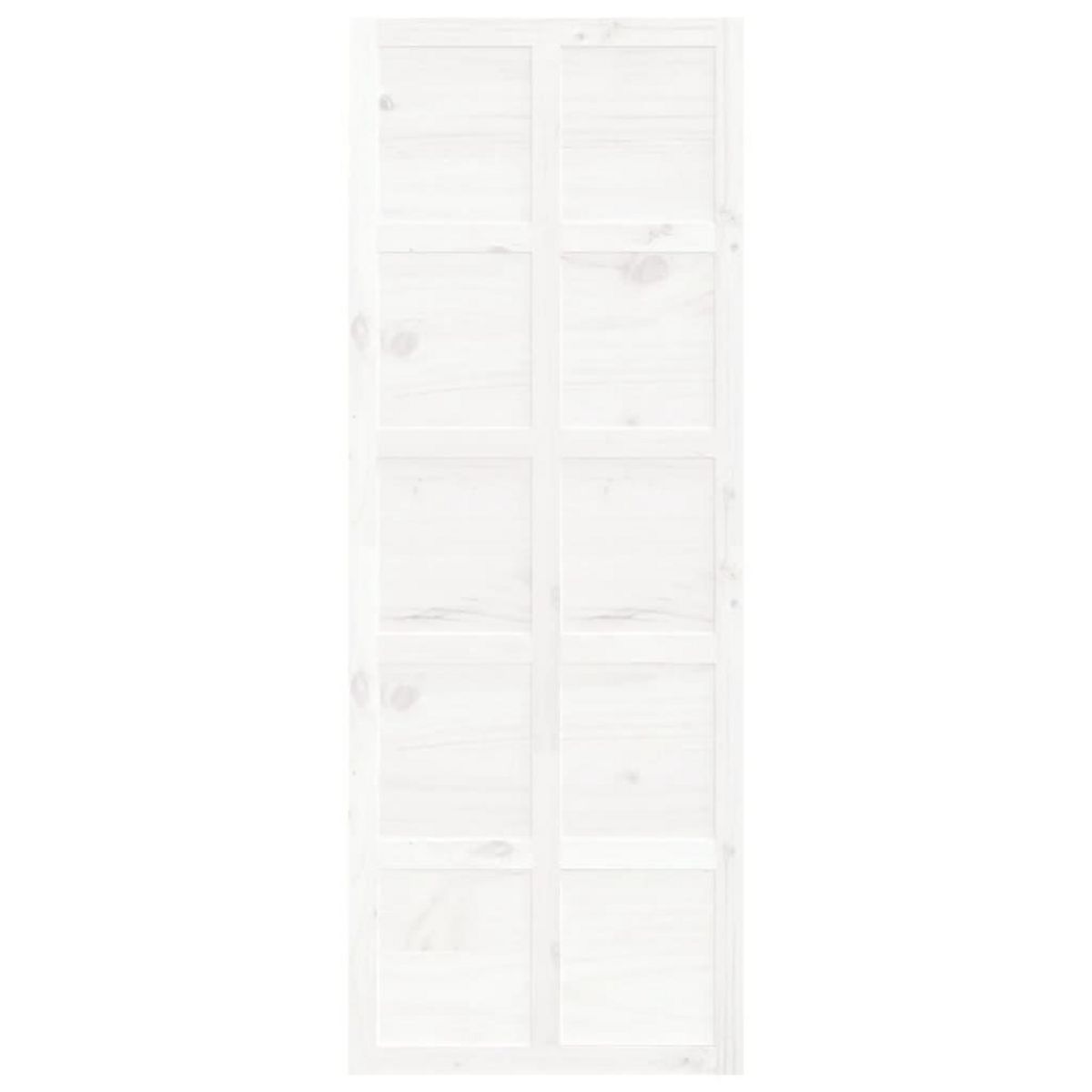 VIDAXL Porte de grange Blanc 80x1,8x214 cm Bois massif de pin