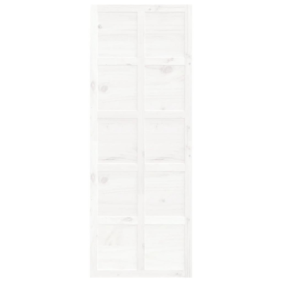 VIDAXL Porte de grange Blanc 80x1,8x214 cm Bois massif de pin