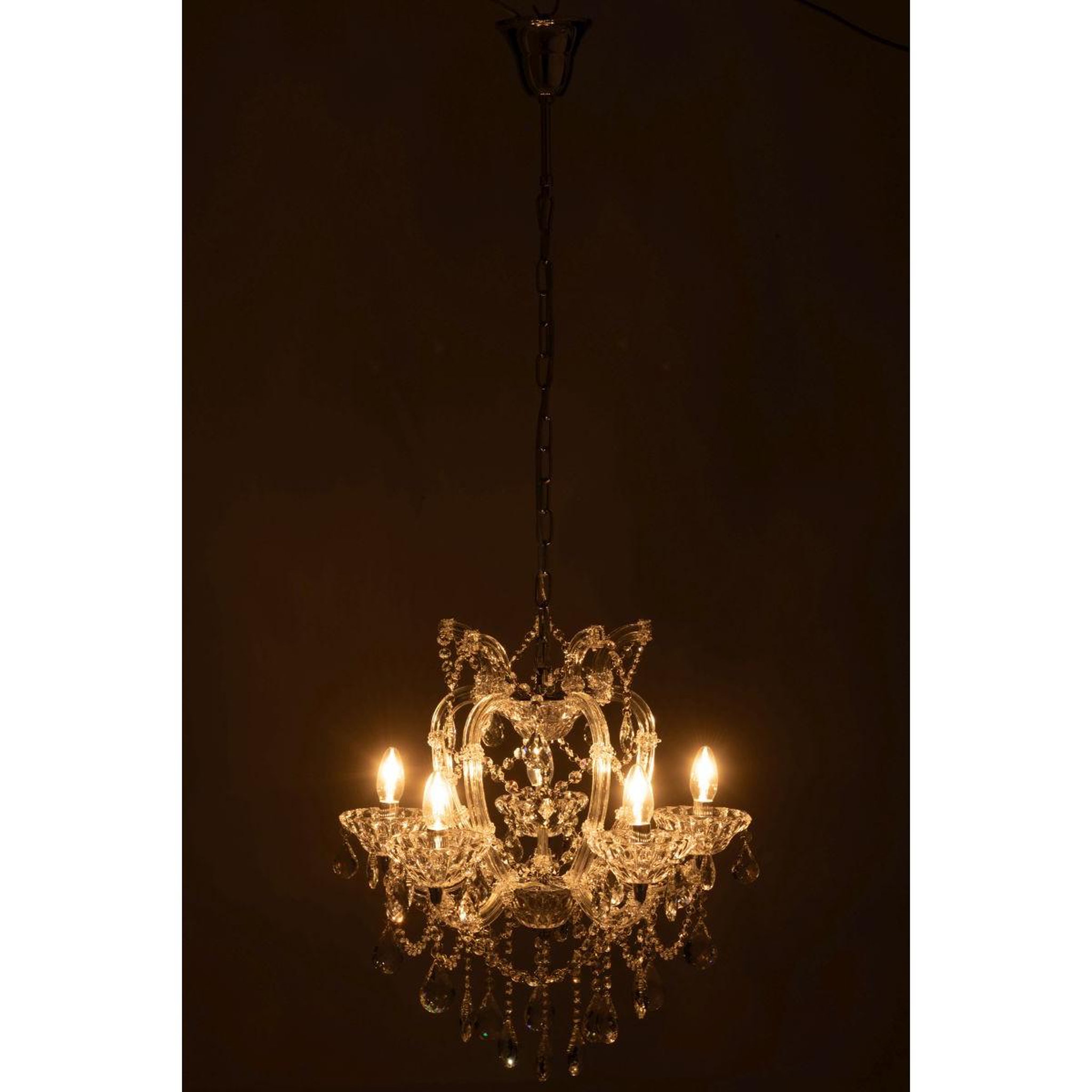 Voir la diapositive 4 : J-LINE Lustre en Verre  Antique  57cm Transparent