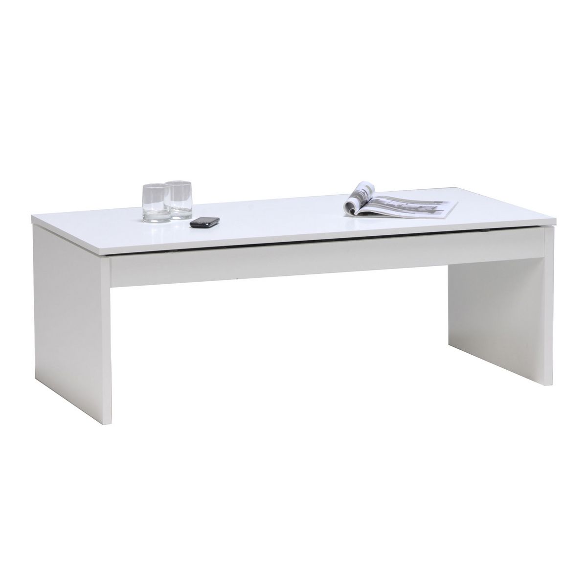 Table basse EVOLI, plateau escamotable