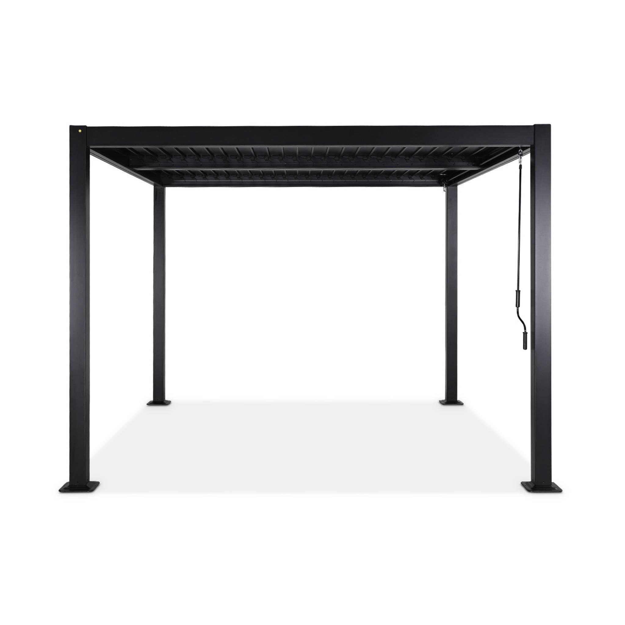 Voir la diapositive 3 : SWEEEK Pergola bioclimatique aluminium et acier lames orientables 3x3m Palace