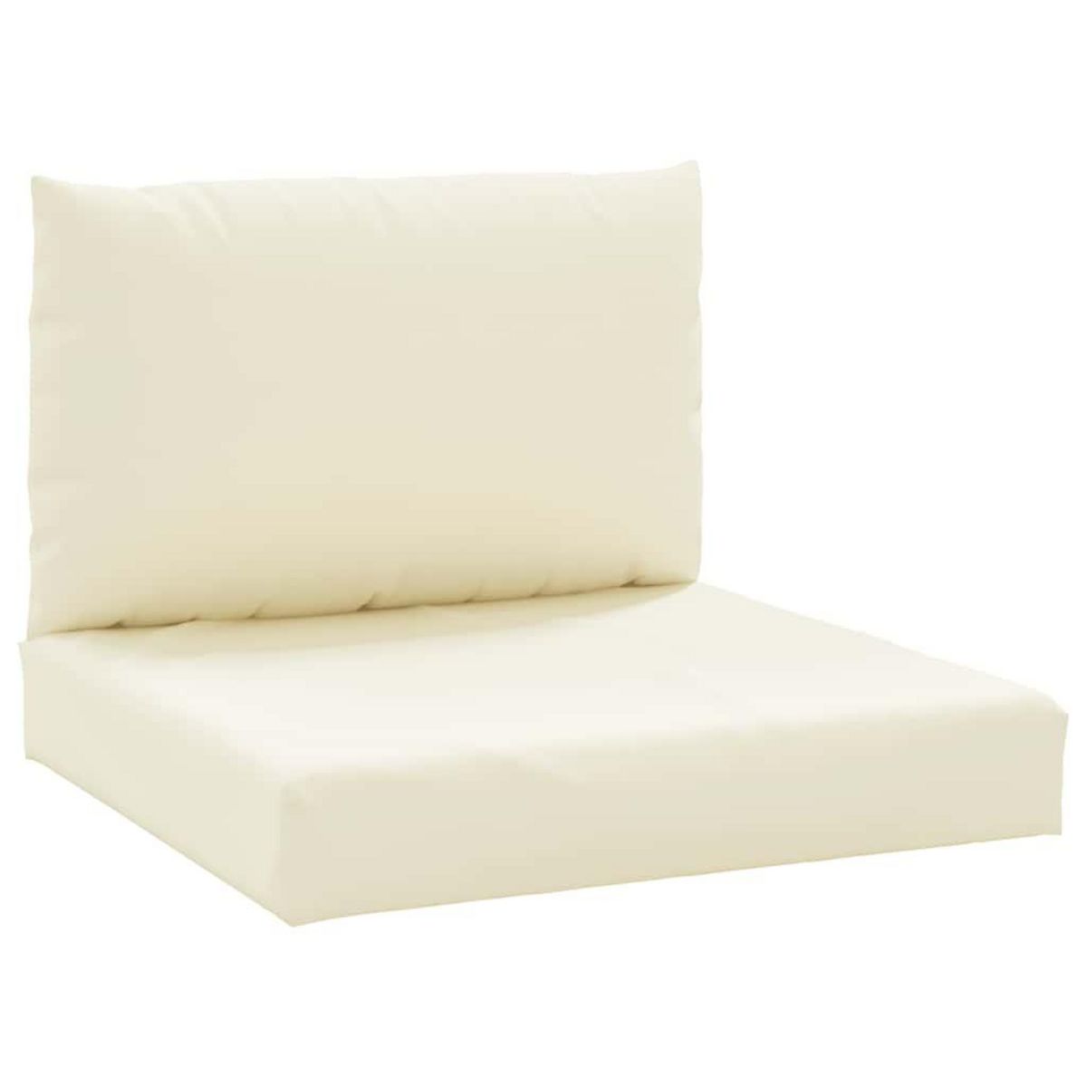 VIDAXL Coussins de palette lot de 2 blanc creme tissu oxford