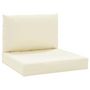 Voir la diapositive 2 : VIDAXL Coussins de palette lot de 2 blanc creme tissu oxford