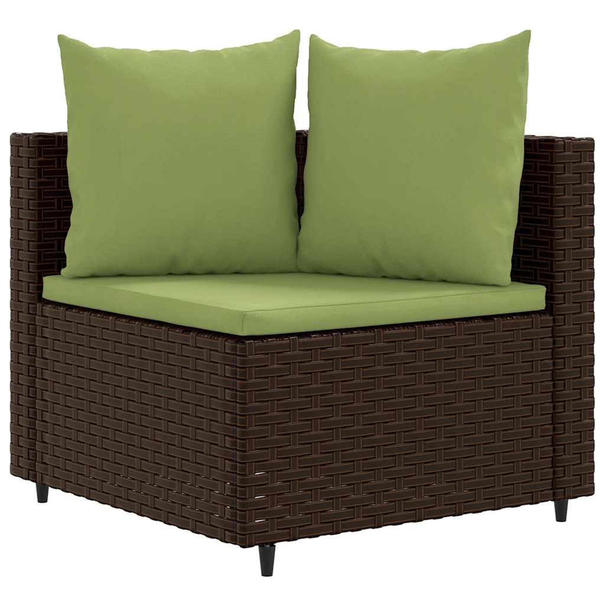 Voir la diapositive 3 : VIDAXL Salon de jardin avec coussins 6 pcs marron resine tressee