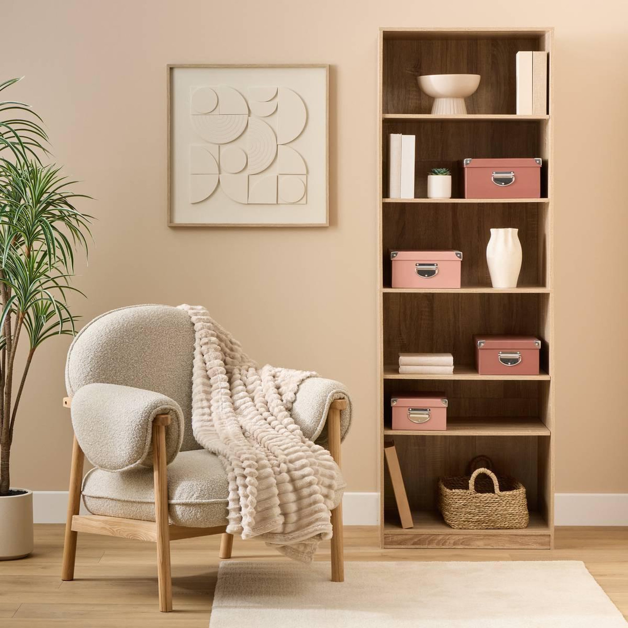 Voir la diapositive 3 : FIVE Lot de 4 boîtes de rangement  box  40cm rose
