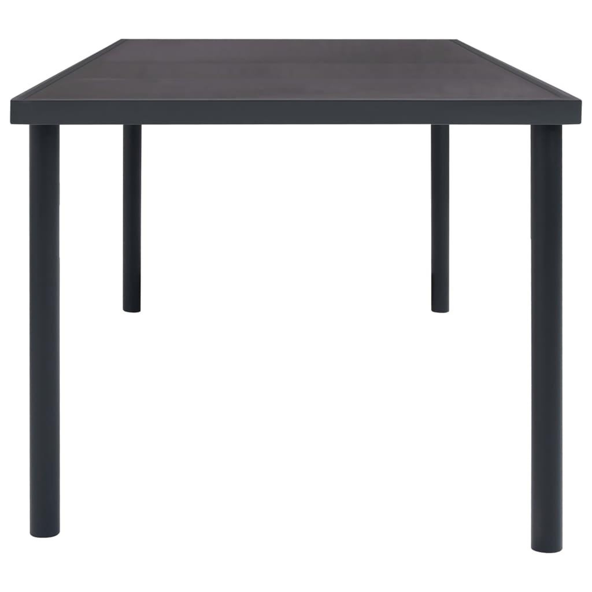 Voir la diapositive 3 : VIDAXL Table a dîner d'exterieur Anthracite 150x90x74 cm Acier