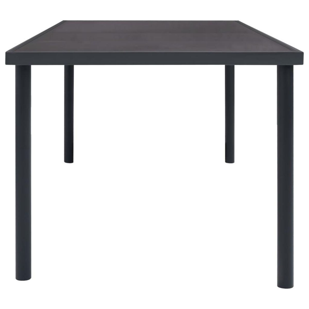 VIDAXL Table a dîner d'exterieur Anthracite 150x90x74 cm Acier