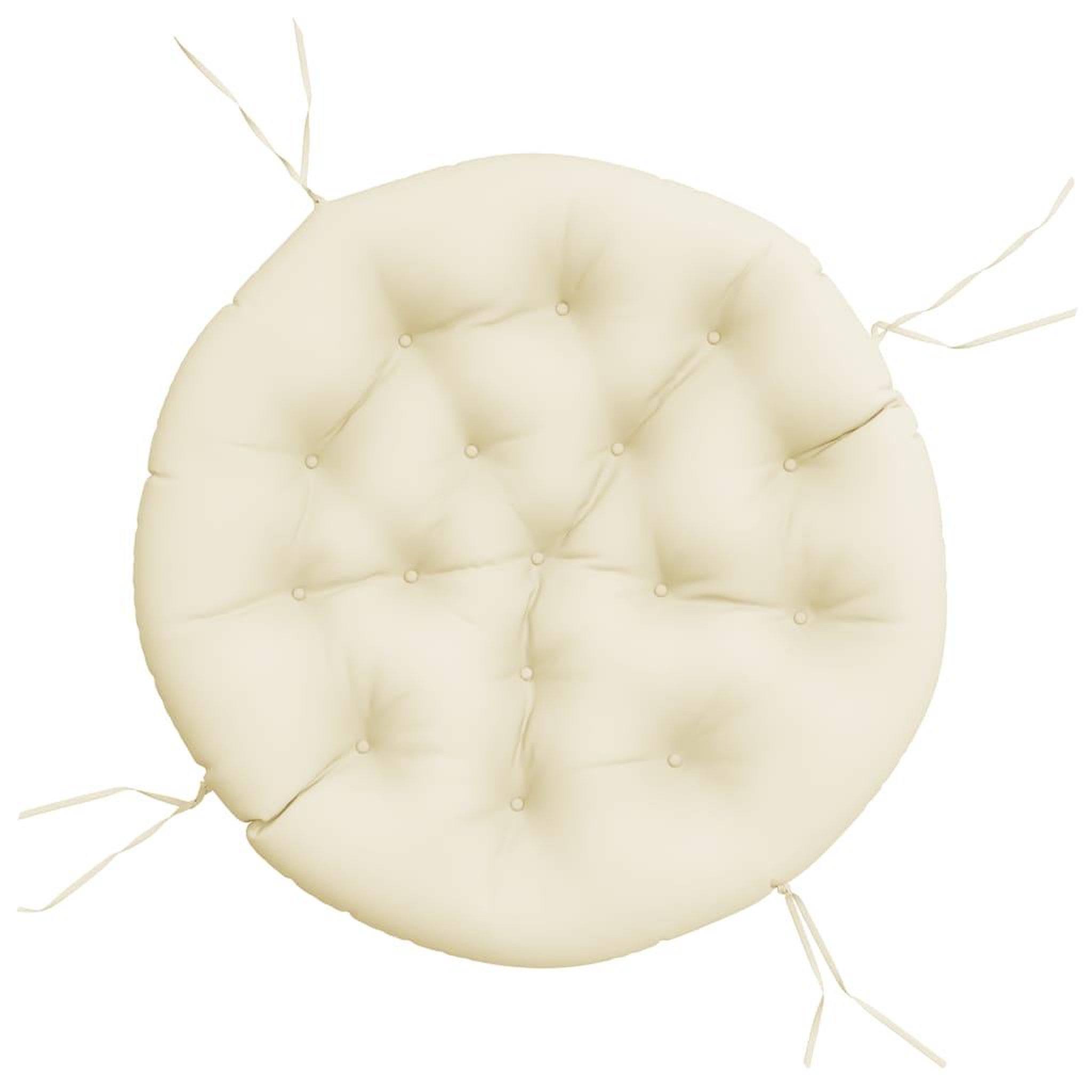 Voir la diapositive 2 : VIDAXL Coussin rond creme Ø 100 x11 cm tissu oxford