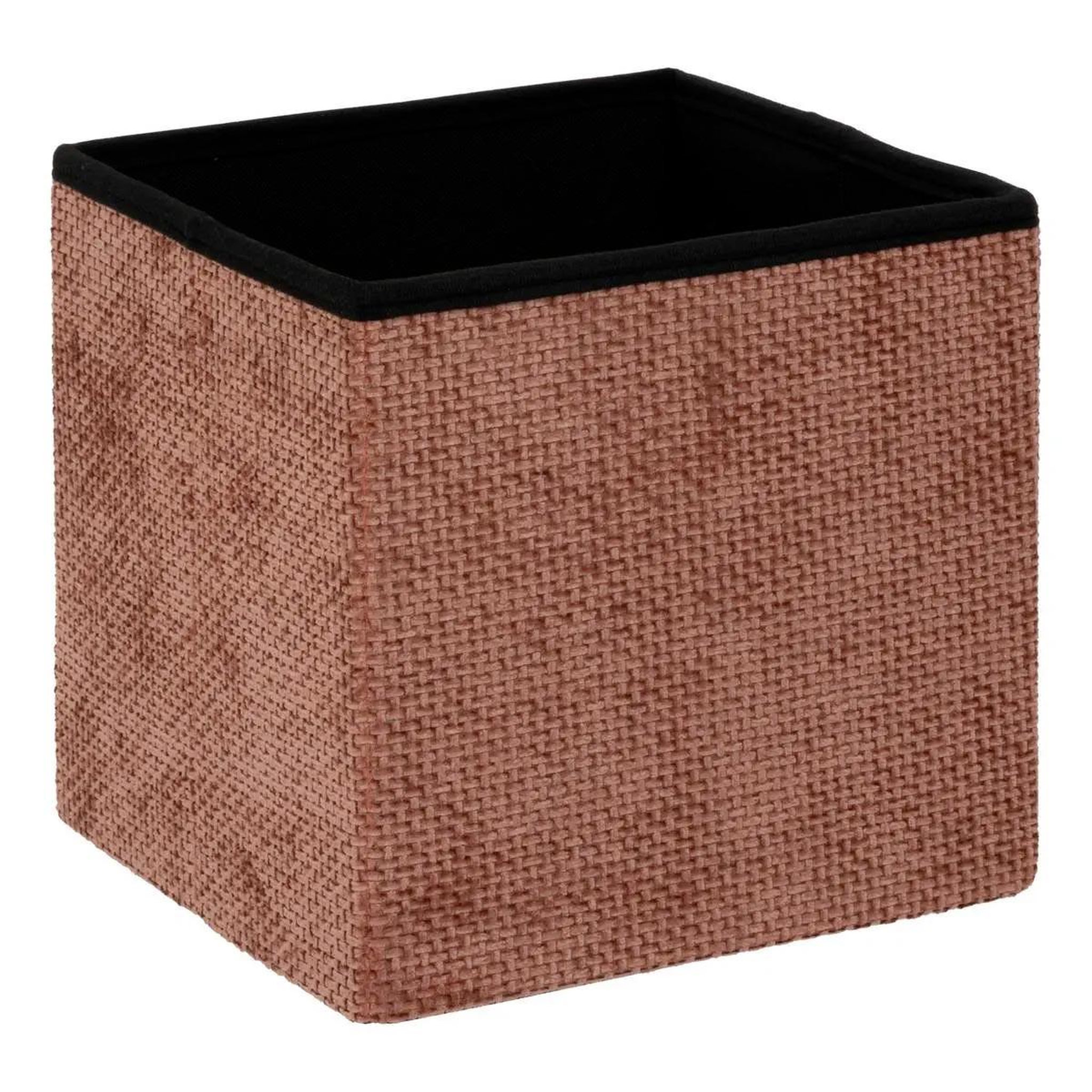 Voir la diapositive 4 : FIVE Pouf coffre pliable  velvy  31cm terracotta