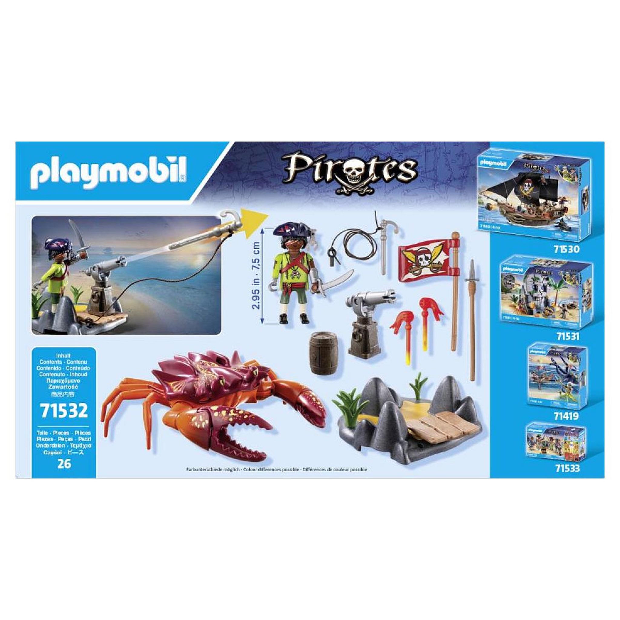 Voir la diapositive 2 : PLAYMOBIL 71532 Pirate et crabe géant