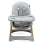 Voir la diapositive 2 : BEBELISSIMO Bebelissimo - Chaise haute 2 en 1 - Evolutive - Réglable - Pliable - gris - woodie