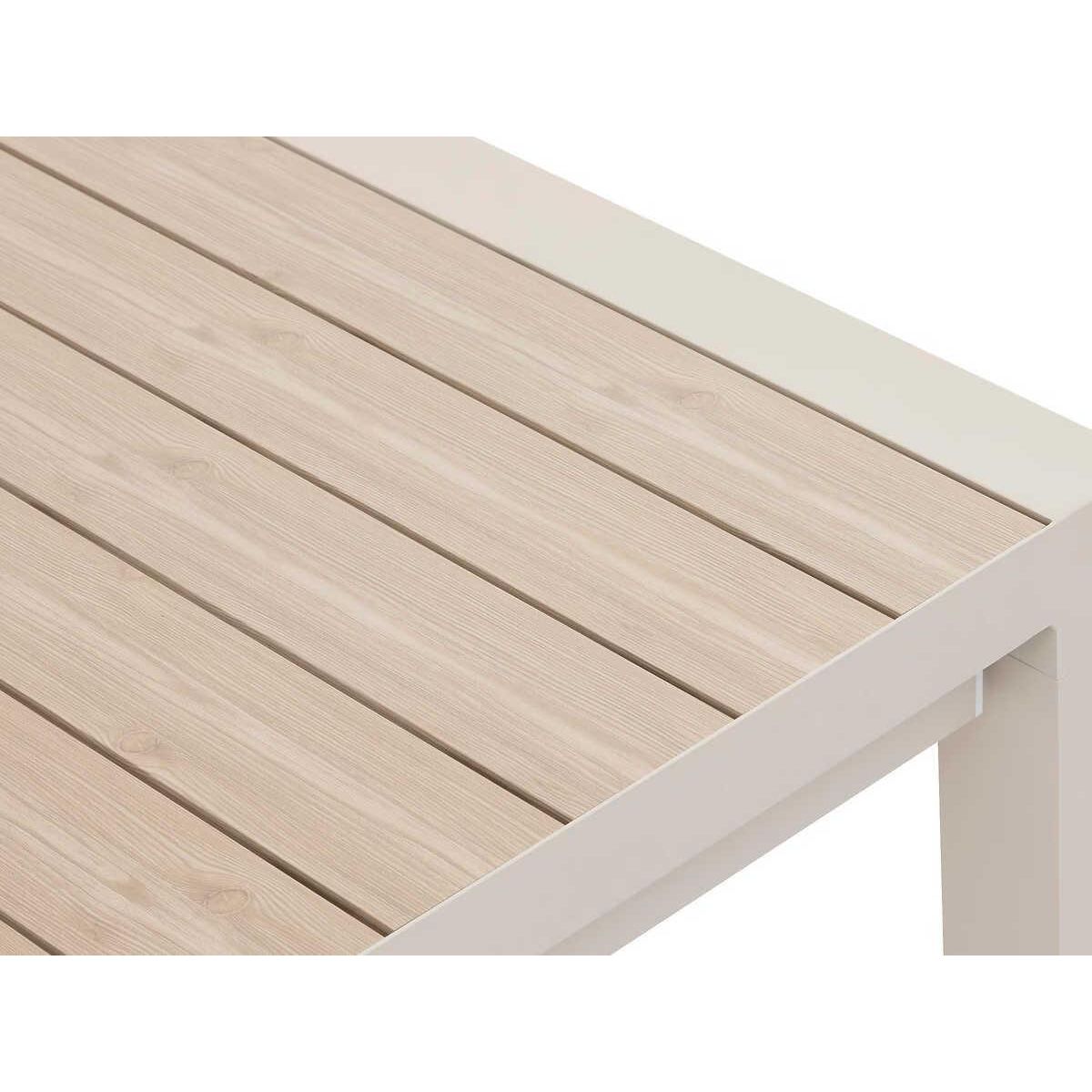 HESPERIDE Table de jardin rectangulaire extensible alu Evasion 8/10 places lin et argile - Hespéride