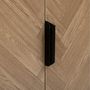 Voir la diapositive 6 : FIVE Buffet 2 portes en bois et métal CHEVRONS - Beige et noir