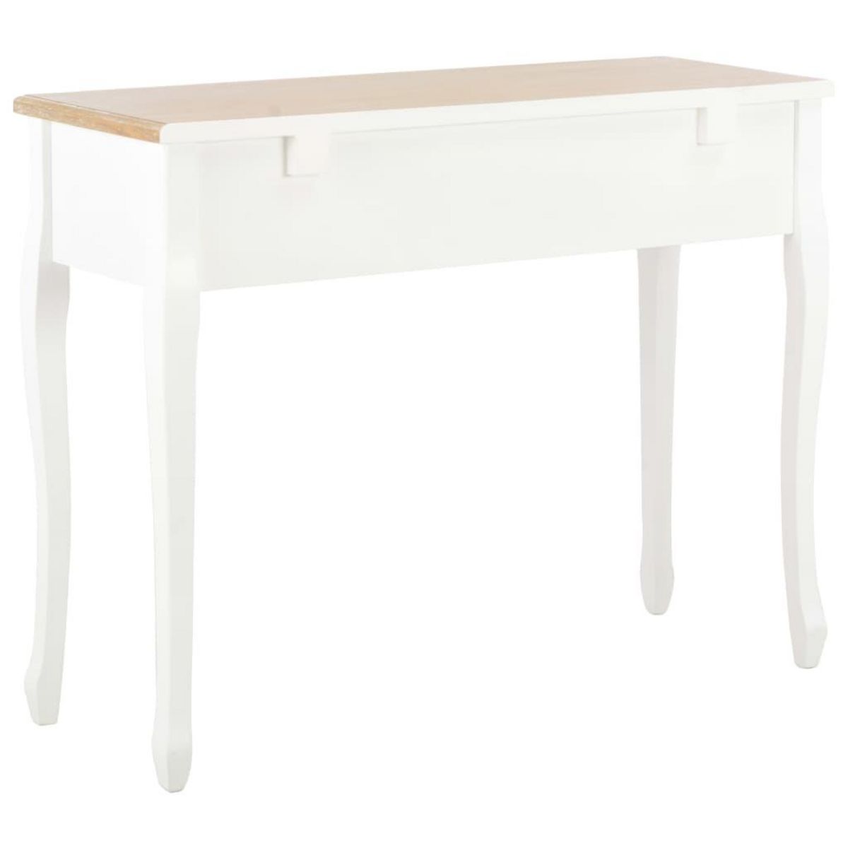 VIDAXL Table de console et coiffeuse avec 3 tiroirs Blanc