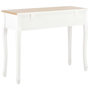 Voir la diapositive 5 : VIDAXL Table de console et coiffeuse avec 3 tiroirs Blanc
