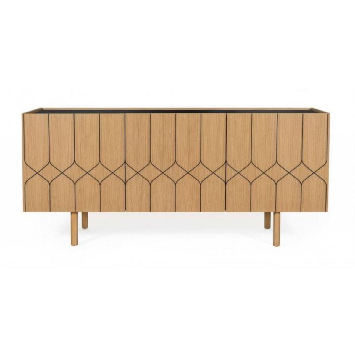 Paris Prix Buffet Design en Bois Massif  Porto II  175cm Chêne