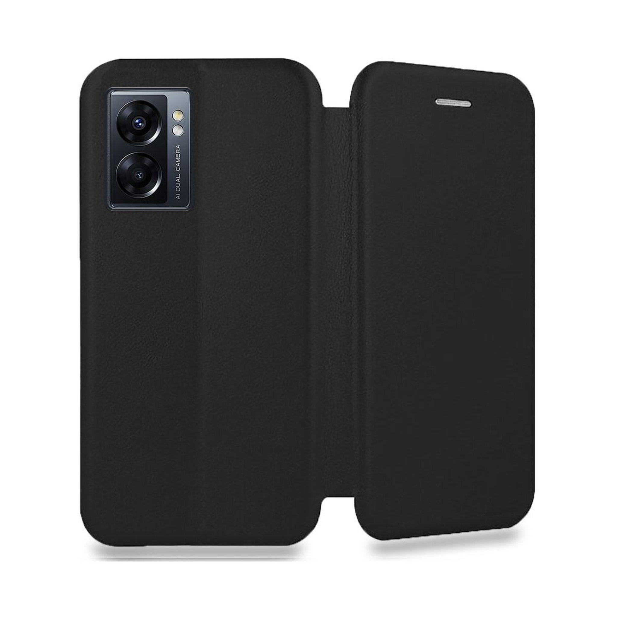 Voir la diapositive 4 : IBROZ Etui oppo a77 5g cuir noir